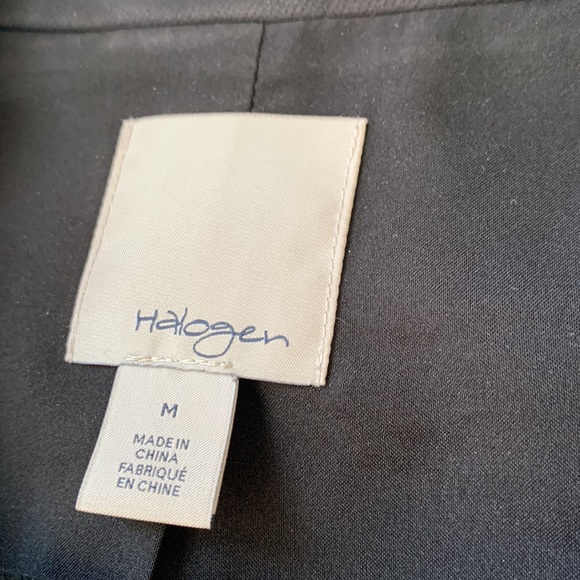 Halogen Blazer M Open Front Collarless Jacket with Zip Detail - Picture 4 of 8